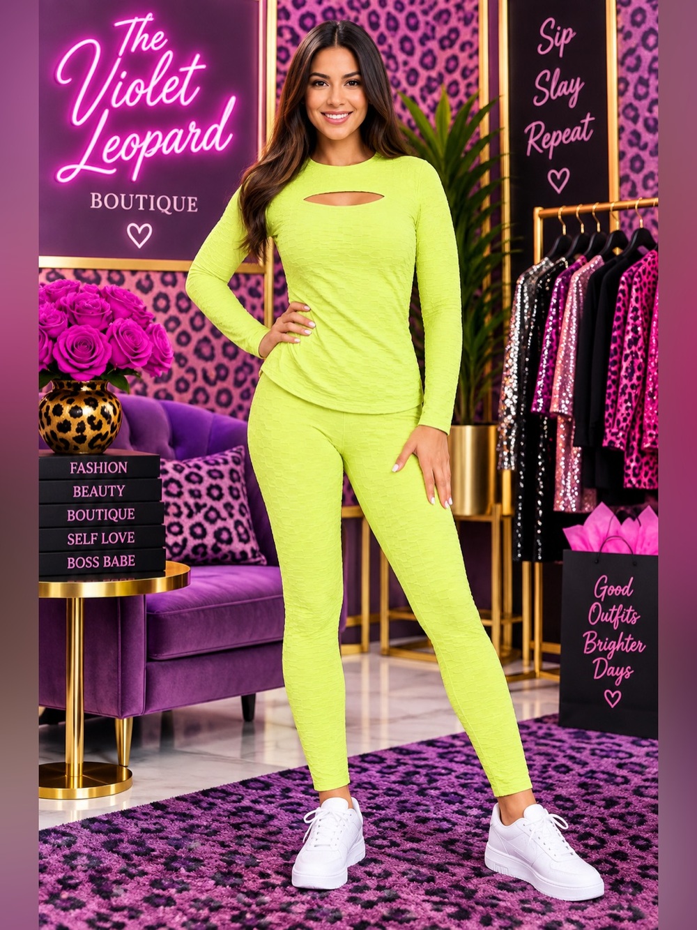 Rich Rogue Women's Yellow  Cutout Lounge Set
